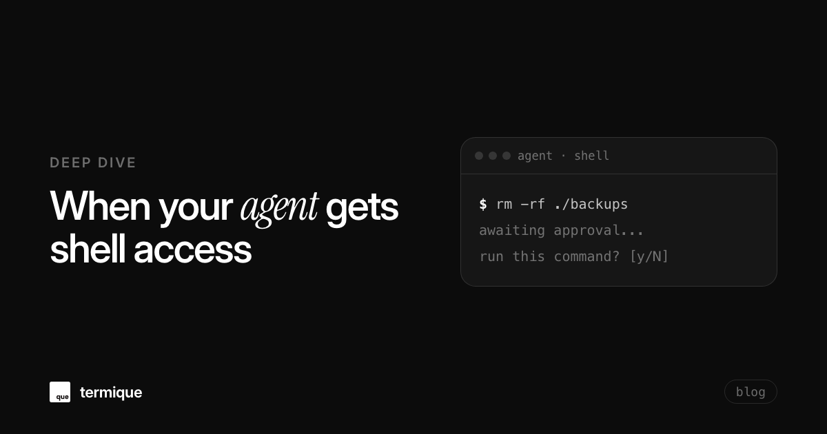 The security risks of letting an AI coding agent run shell commands