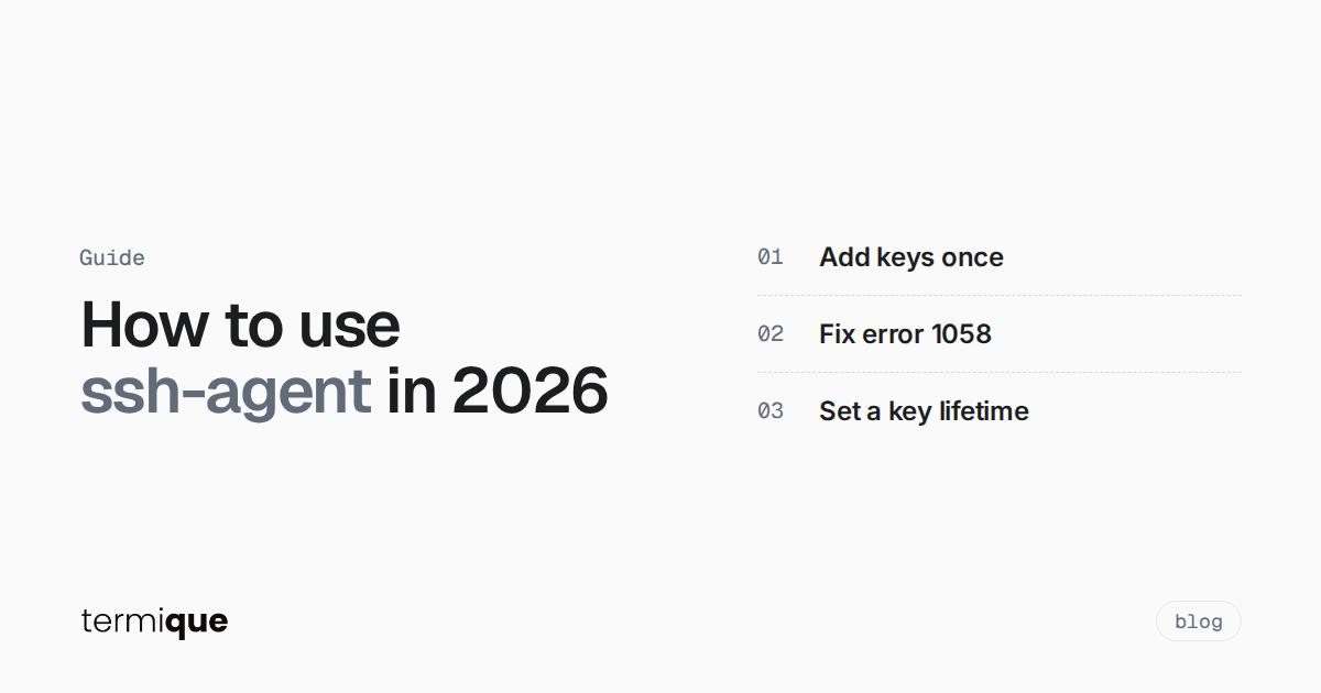 How to Use ssh-agent on Linux, macOS and Windows (2026)