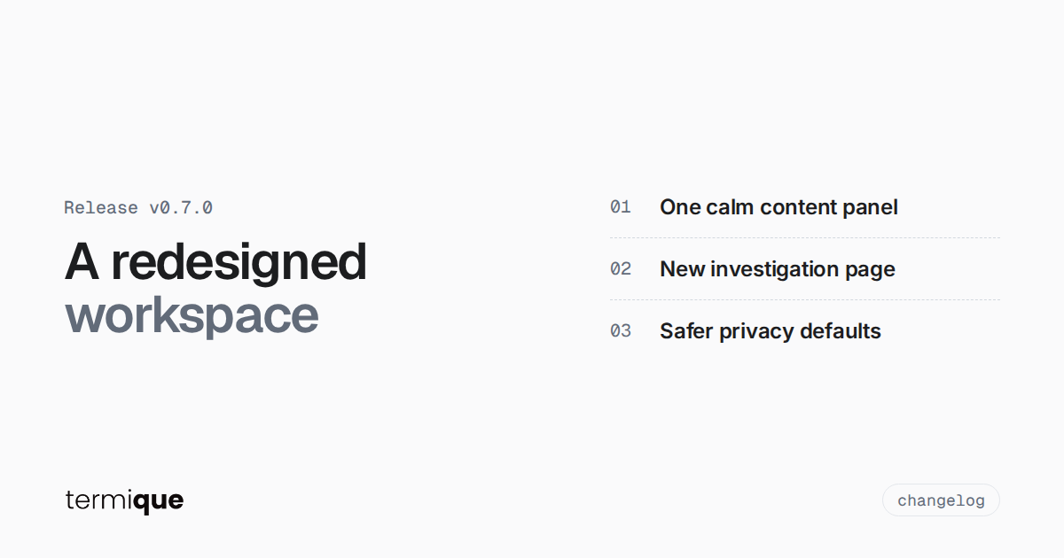 termique v0.7.0 – a redesigned workspace